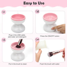 Load image into Gallery viewer, Electric Makeup Brush Cleaner Machine, Portable Automatic USB Cosmetic Brushes Cleaner
