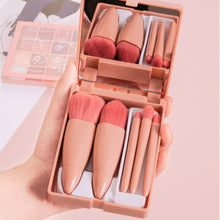 Load image into Gallery viewer, Easy-taken Travel Makeup Brush Set,5pcs Mini Complete Function Cosmetic Brushes Kit with Mirror
