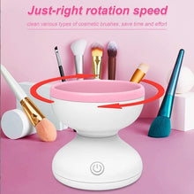 Load image into Gallery viewer, Electric Makeup Brush Cleaner Machine, Portable Automatic USB Cosmetic Brushes Cleaner
