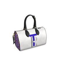 Load image into Gallery viewer, Royal Blue Leather Duffle Bag
