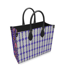 Load image into Gallery viewer, Royal Blue Leather Shopper Bag
