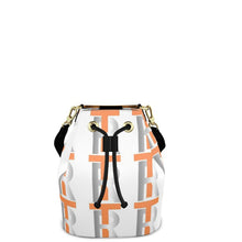 Load image into Gallery viewer, Orange Leather Bucket Bag
