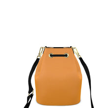 Load image into Gallery viewer, Orange Leather Bucket Bag
