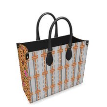 Load image into Gallery viewer, Orange Leather Shopper Bag
