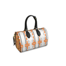 Load image into Gallery viewer, Orange Leather Duffle Bag
