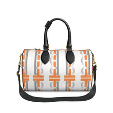 Load image into Gallery viewer, Orange Leather Duffle Bag
