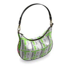 Load image into Gallery viewer, Light Green Leather Curve Hobo Bag
