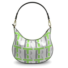 Load image into Gallery viewer, Light Green Leather Curve Hobo Bag
