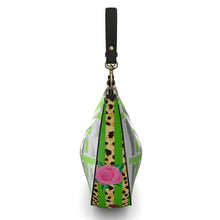 Load image into Gallery viewer, Light Green Leather Curve Hobo Bag
