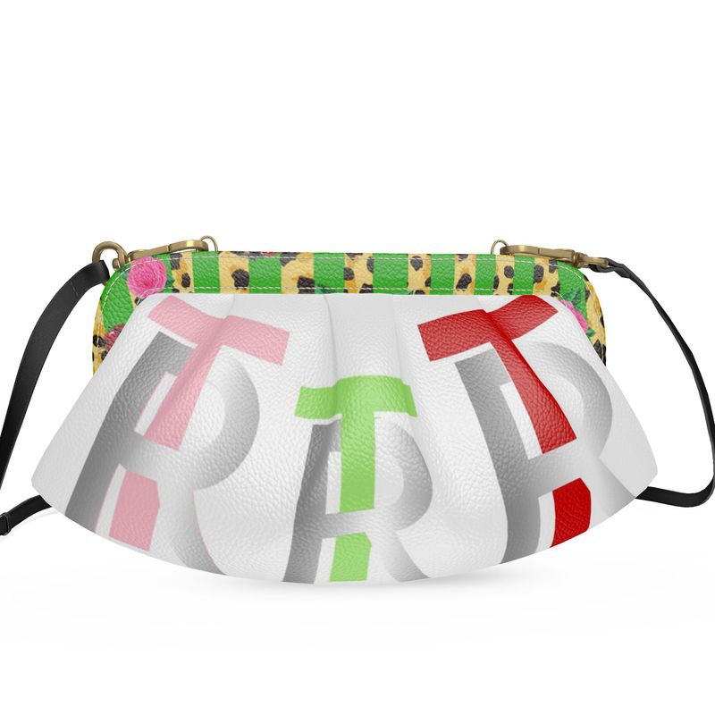 Multi-Colored Soft Pleated Frame Bag