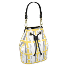 Load image into Gallery viewer, Yellow Leather Bucket or Drawstring Bag
