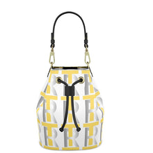 Load image into Gallery viewer, Yellow Leather Bucket or Drawstring Bag
