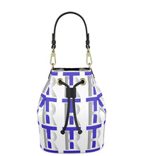 Load image into Gallery viewer, Royal Blue Leather Bucket or Drawstring Bag
