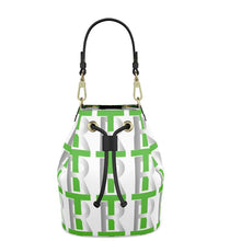 Load image into Gallery viewer, Light Green Leather Bucket or Drawstring Bag
