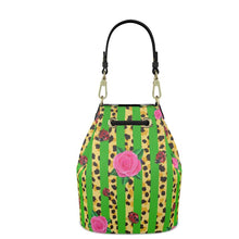 Load image into Gallery viewer, Light Green Leather Bucket or Drawstring Bag
