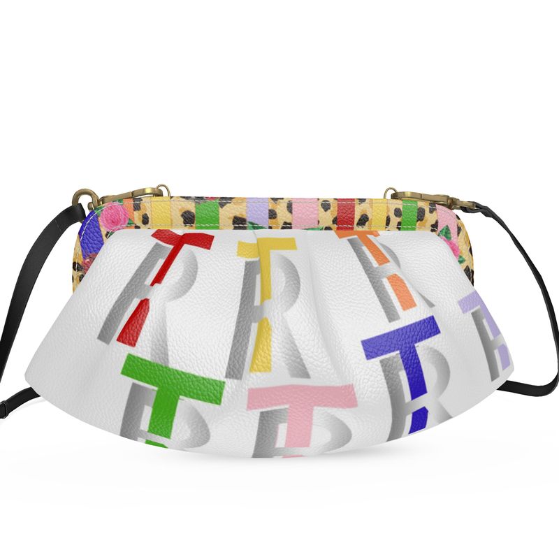 Multi Colored Pleated Soft Frame Bag