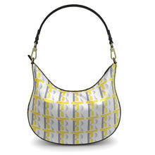 Load image into Gallery viewer, Yellow Leather Curve Hobo Bag
