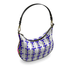 Load image into Gallery viewer, Royal Blue Leather Curve Hobo Bag
