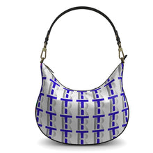 Load image into Gallery viewer, Royal Blue Leather Curve Hobo Bag
