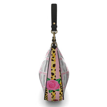 Load image into Gallery viewer, Pink Leather Curve Hobo Bag
