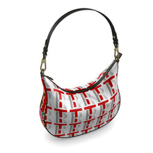 Load image into Gallery viewer, Red Leather Curve Hobo Bag
