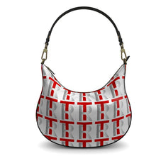 Load image into Gallery viewer, Red Leather Curve Hobo Bag
