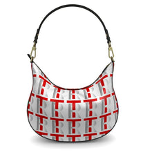 Load image into Gallery viewer, Red Leather Curve Hobo Bag
