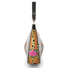 Load image into Gallery viewer, Orange Leather Curve Hobo Bag
