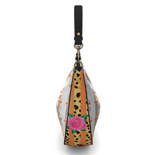 Load image into Gallery viewer, Orange Leather Curve Hobo Bag
