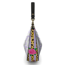 Load image into Gallery viewer, Lavender Leather Curve Hobo Bag
