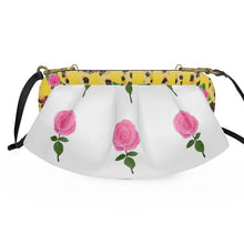 Load image into Gallery viewer, Yellow Rose Leather Pleated Soft Frame Bag
