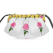 Load image into Gallery viewer, Yellow Rose Leather Pleated Soft Frame Bag
