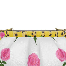 Load image into Gallery viewer, Yellow Rose Leather Pleated Soft Frame Bag
