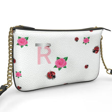 Load image into Gallery viewer, Pink Cluster Leather Pochette Double Zip Bag
