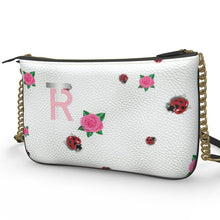 Load image into Gallery viewer, Pink Cluster Leather Pochette Double Zip Bag
