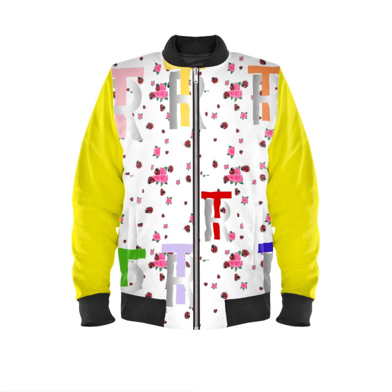 Yellow Cluster Multi Bomber Jacket