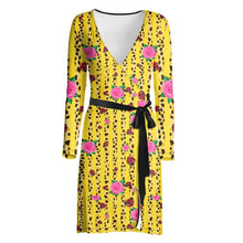 Load image into Gallery viewer, Yellow Wrap Dress
