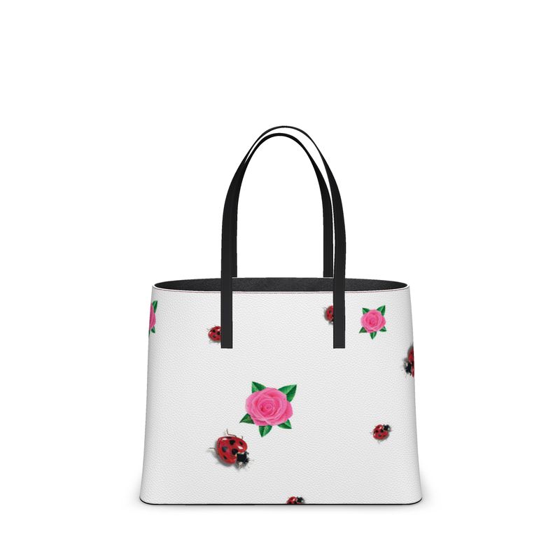 Pink Rose and Ladybug Tote