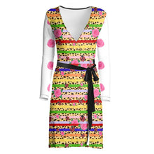 Load image into Gallery viewer, Multicolored Wrap Dress
