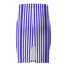 Load image into Gallery viewer, Royal Blue Stripe Pencil Skirt
