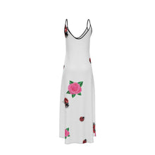 Load image into Gallery viewer, Pink Rose and Ladybug Slip Dress
