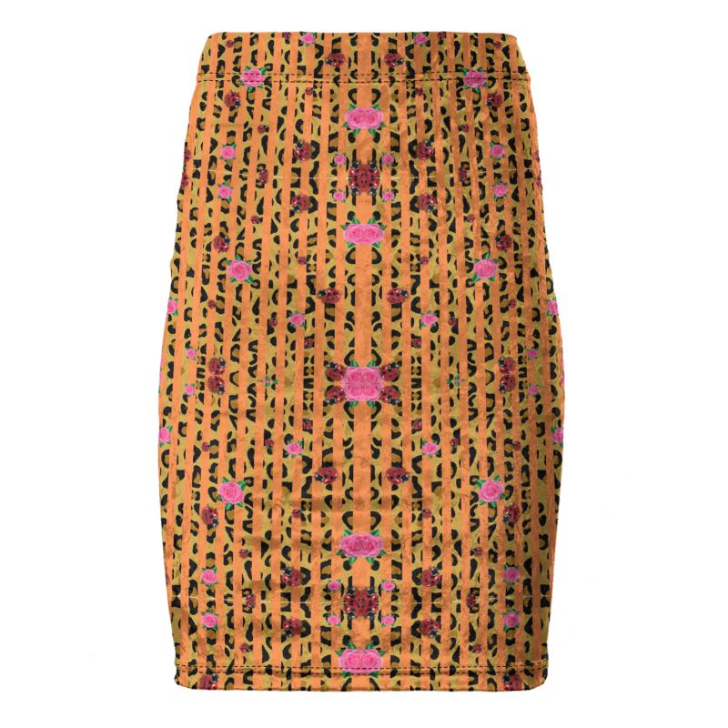 Orange Pencil Skirt